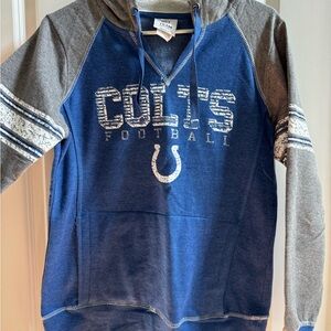 Blue and Gray Colts Football Hoodie